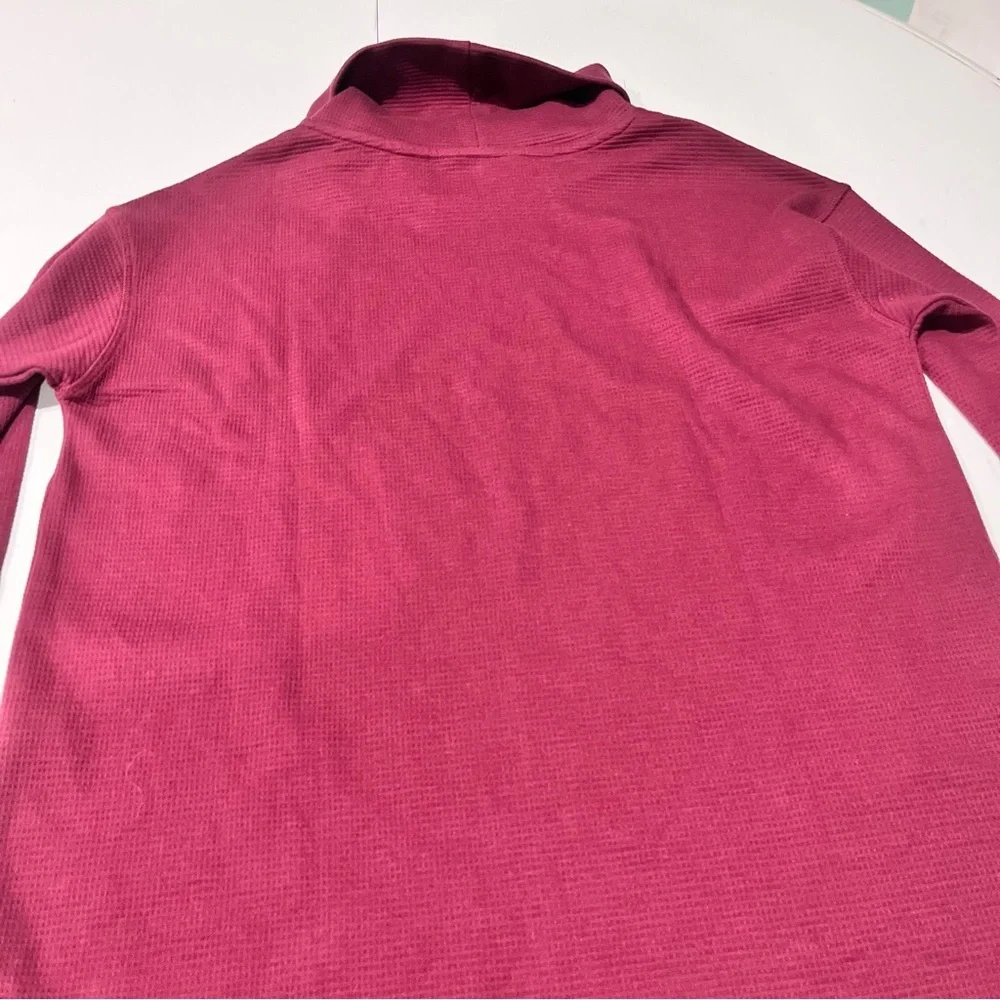 Lands end turtle neck waffle knit oversized burgundy‎ women’s medium long sleeve - Picture 4 of 4